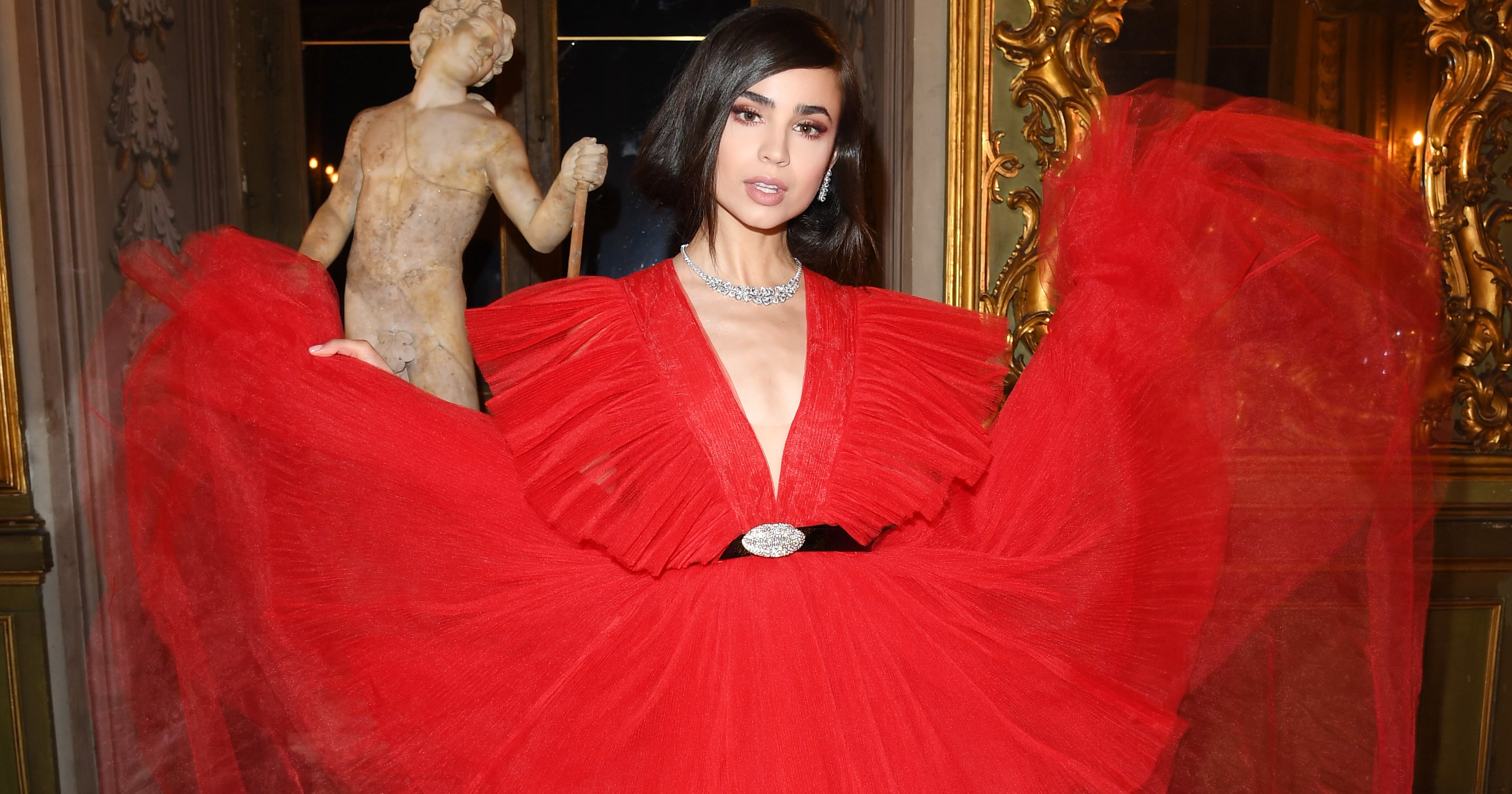Sofia Carson Brought The Drama In This Red Gown Ps Uk Fashion