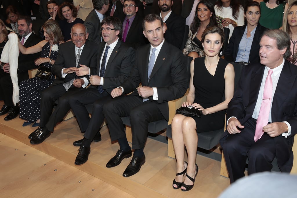 Queen Letizia Black Hugo Boss Dress July 2016