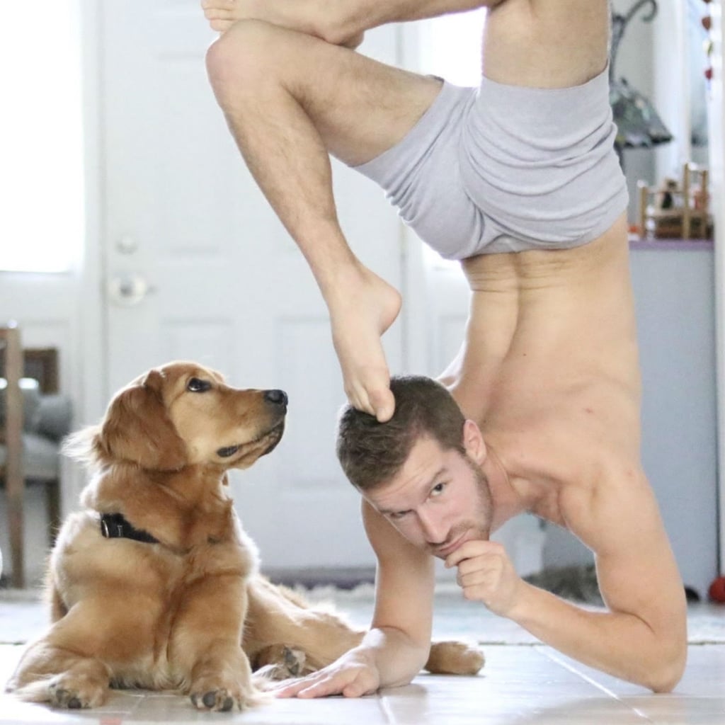 Yoga Instructor Posts Adorable Videos With His Dog Popsugar Fitness