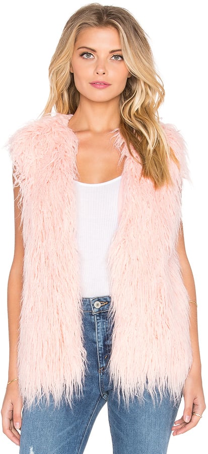 MinkPink Pretty In Pink Faux Fur Vest ($99)