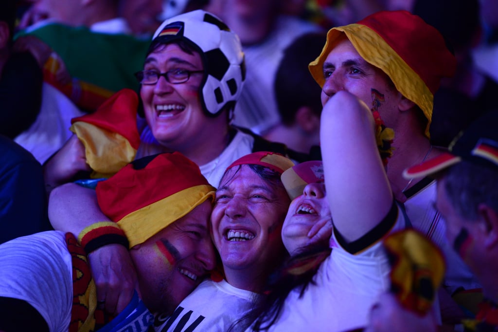 Germany Fans Watching the World Cup Game Against Brazil 2014
