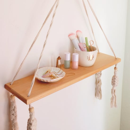 How to Style a Hanging Wall Shelf