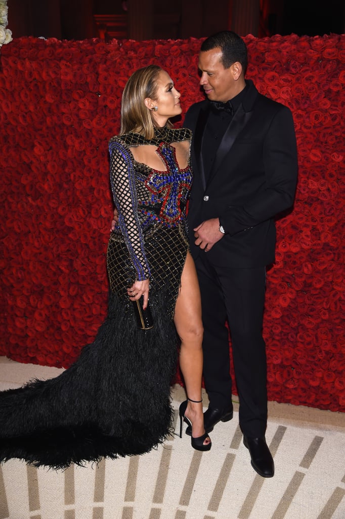 Jennifer Lopez and Alex Rodriguez at the Met Gala 2018