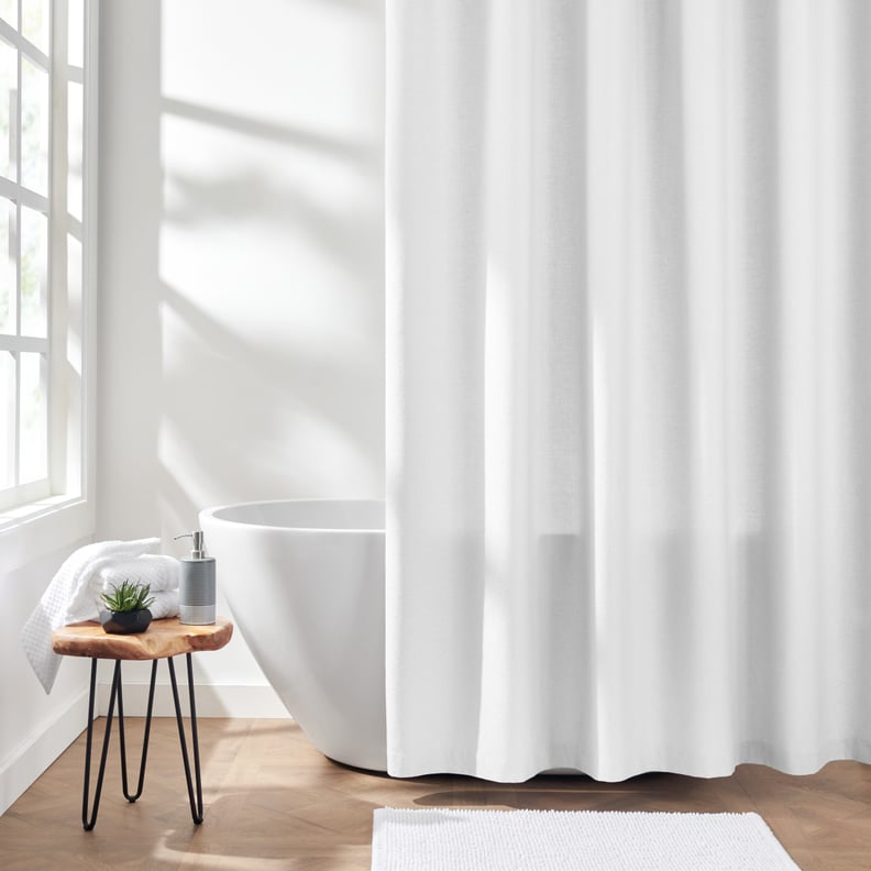 Gap Home Stitch Effect Organic Cotton Shower Curtain