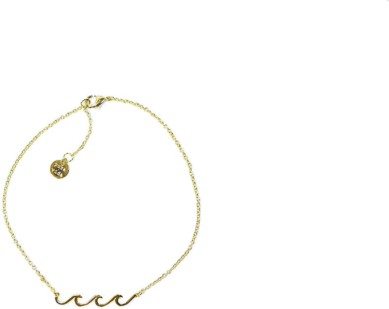 Pura Vida Gold Plated Delicate Wave Anklet