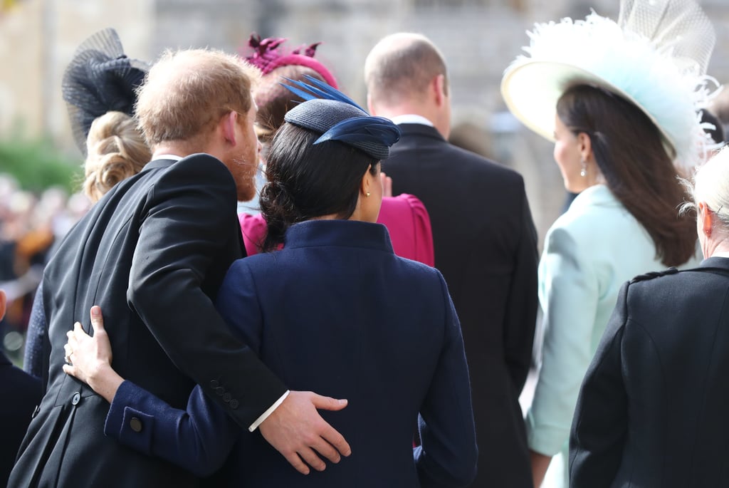 Meghan Markle and Prince Harry Hands on Each Other's Backs