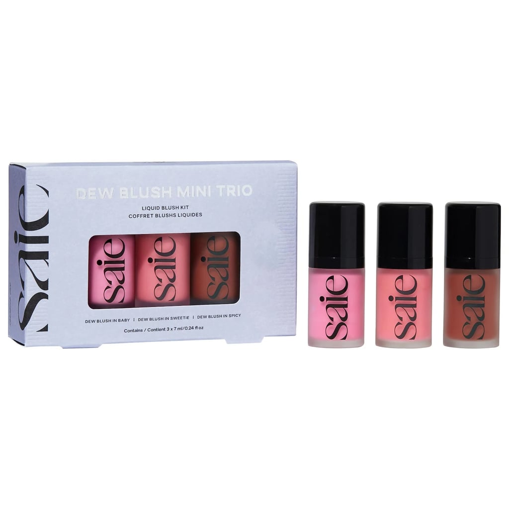 Saie Mini Dew Blush Trio Gift Set ($30)
Saie's Dew Blush is a beauty-editor favorite. This adorable mini gift set contains three best-selling shades — Baby, Sweetie, and Spicy — in pocket-sized tubes. The formula itself is long-lasting and so pigmented. A tiny drop applied directly to your face using the plush doe-foot applicator is enough to get sun-kissed, rosy cheeks. I've been using the same tube for ages because it lasts so long, making this affordable set a steal. You can give the set to one person or split up the minis into stocking stuffers for three people.