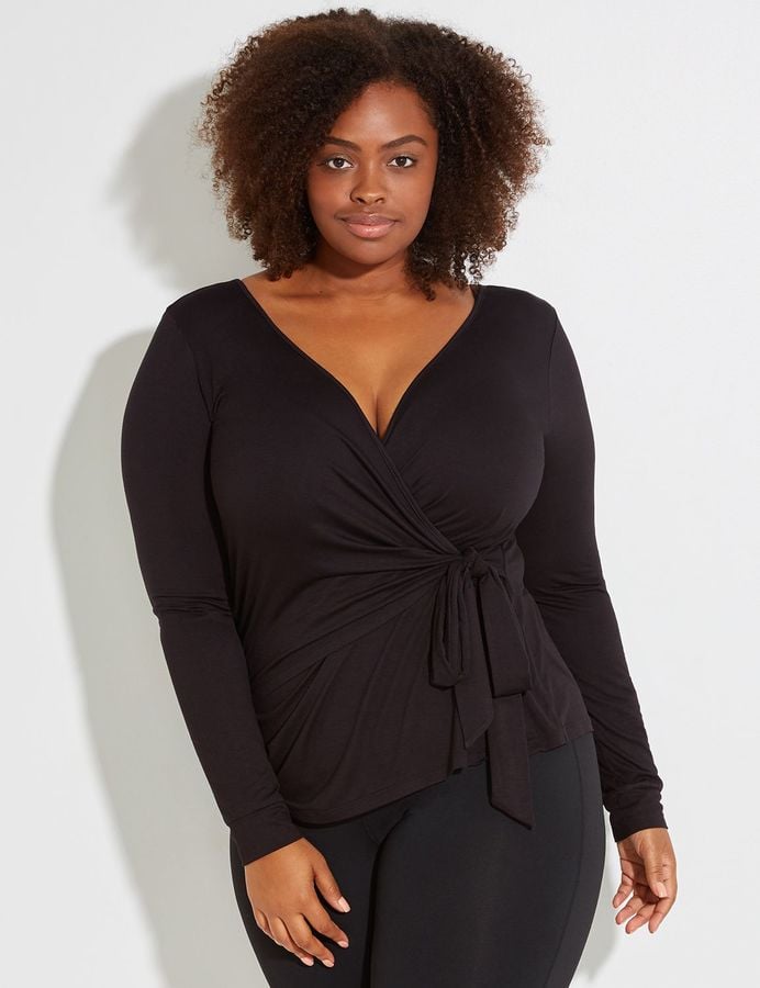 Lane Bryant Dance Active Wrap Top