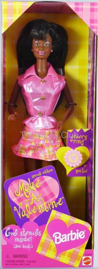 Make a Valentine Black Barbie Doll