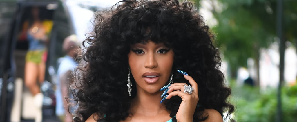 Cardi B's Turquoise Cutout Dress on Watch What Happens Live