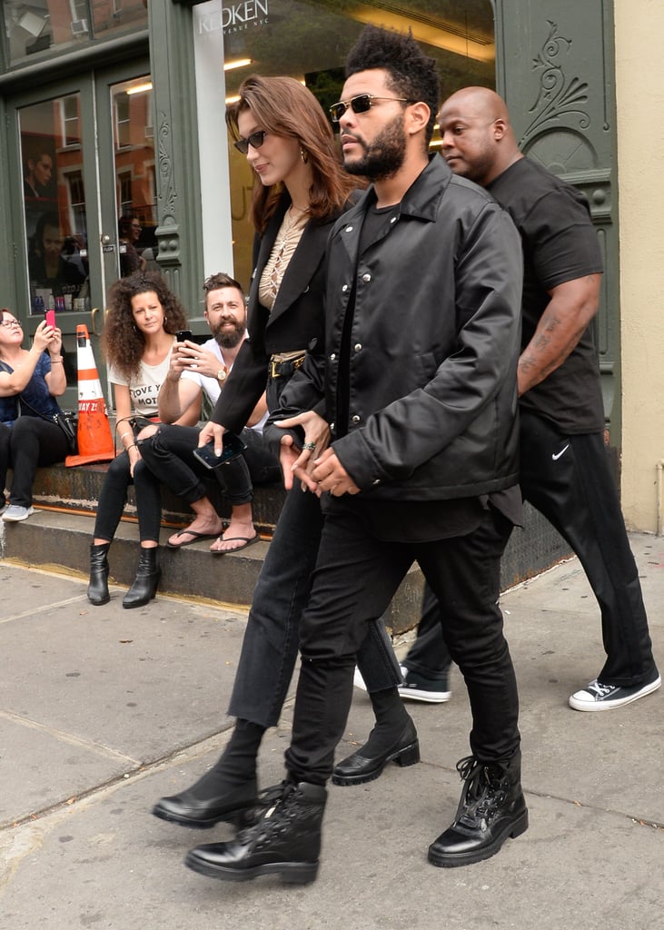 Bella Hadid Lace-Up Top With The Weeknd on Her Birthday Bella Hadid Lace-Up Top With The Weeknd on Her Birthday