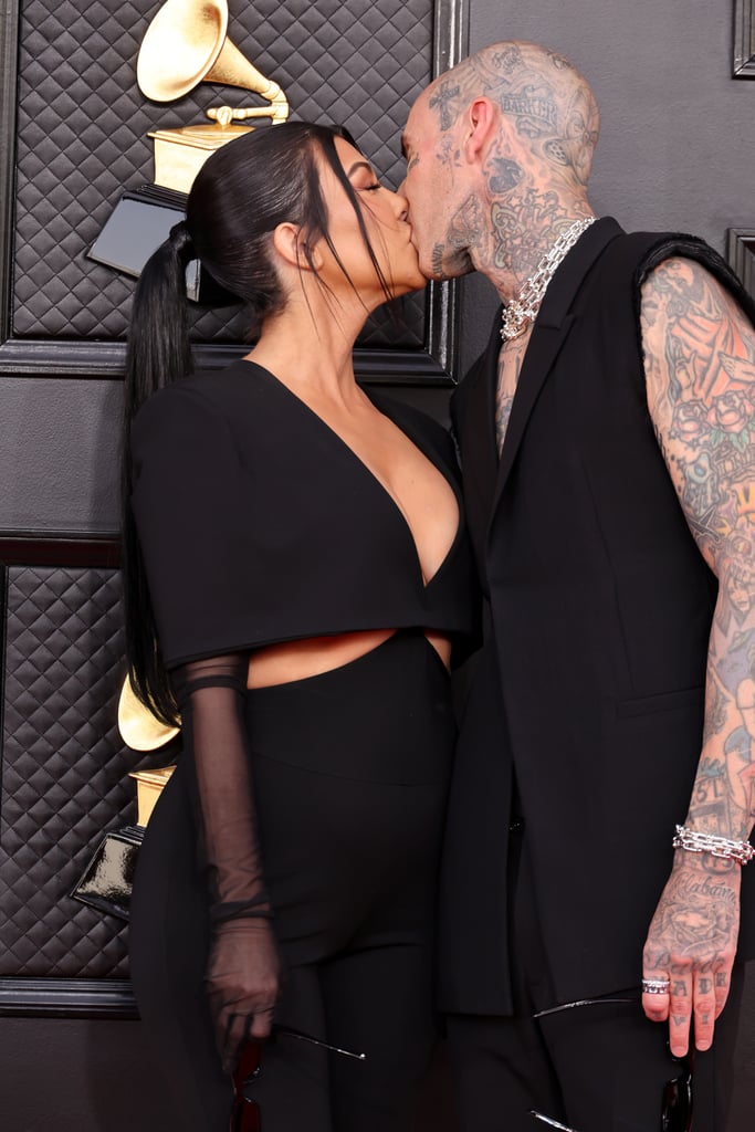 Kourtney Kardashian and Travis Barker's Grammys Outfits 2022