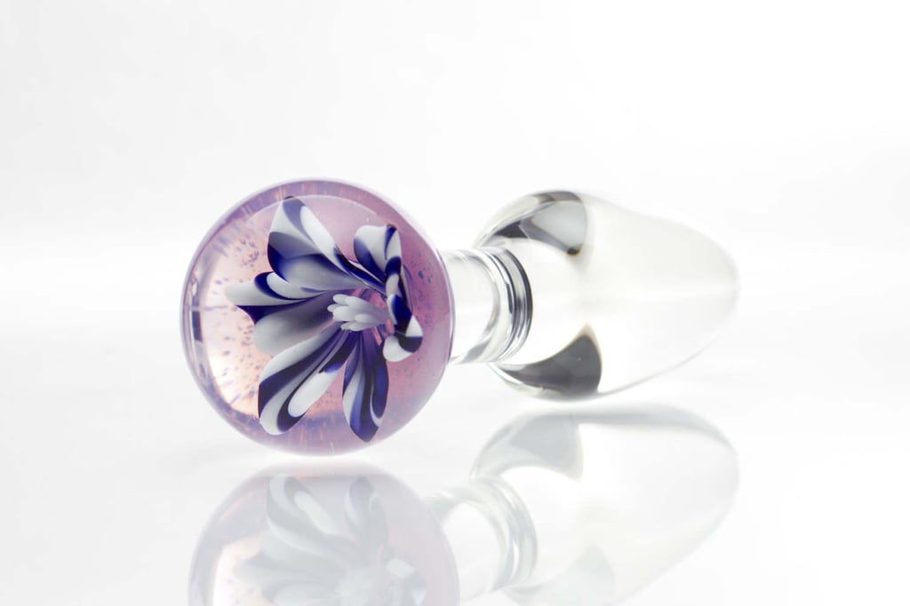 Rumi Pink and Blue Glass-Blown Plug ($54)