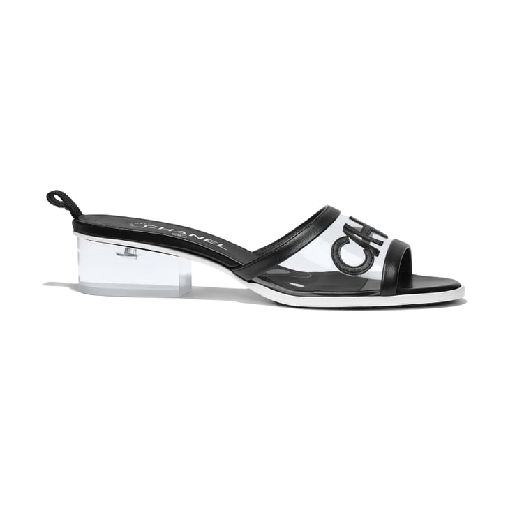 Chanel lambskin mules sale