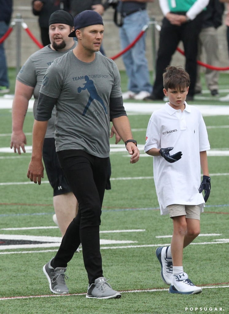 Tom Brady and Son Jack at Best Buddies Charity Match 2017 | POPSUGAR Celebrity