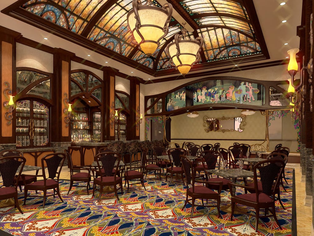Shanghai Disneyland Hotel Bacchus Lounge Rendering