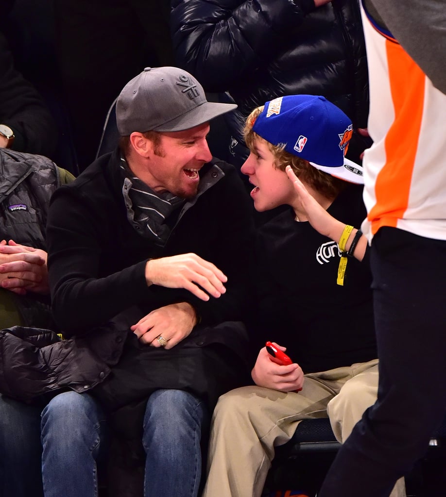 Brian Littrell and Son at Knicks Game January 2016