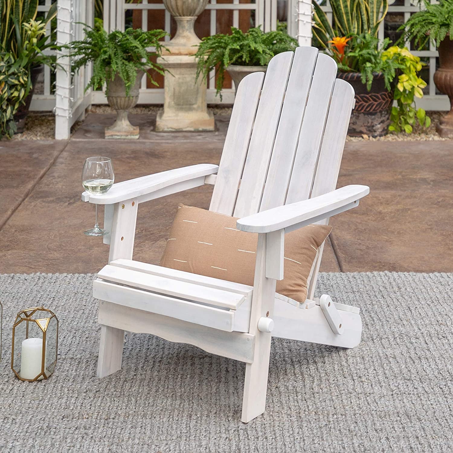 Walker edison hot sale acacia adirondack chair