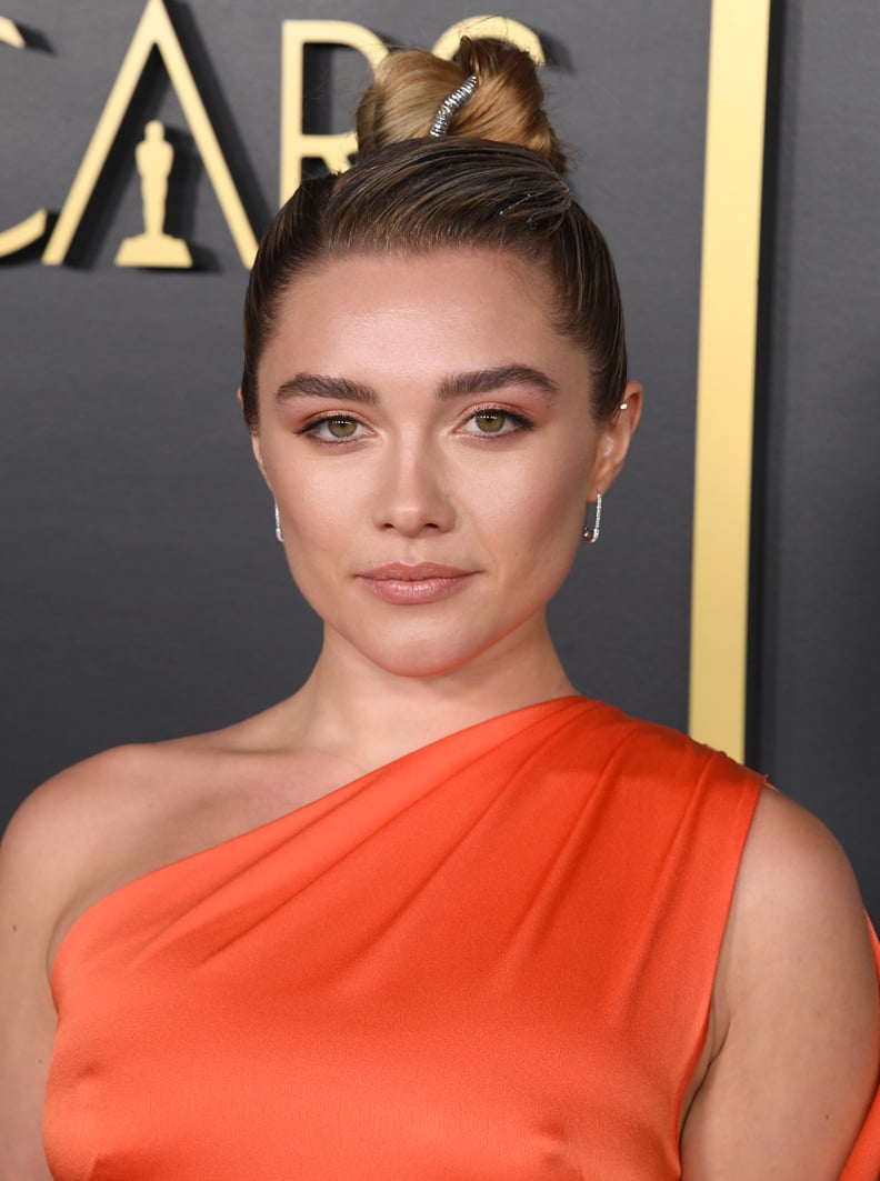 Florence Pugh's Accessorized Bun, 2020