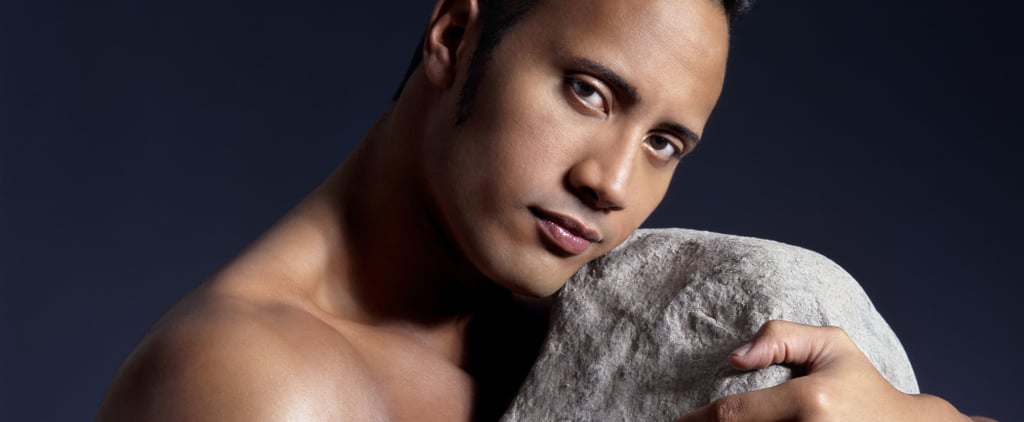 Dwayne Johnson Posing With a Rock Photos