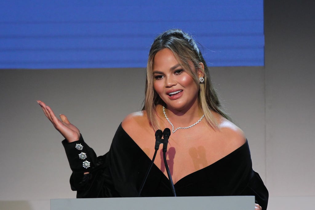 Chrissy Teigen Black Velvet Dress WSJ Awards November 2018