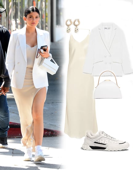 Kylie Jenner Slip Dress and Sneakers ...