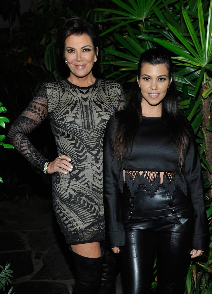 Kris Jenner stunned in a printed long-sleeved minidress that she played up with black Givenchy over-the-knee boots. Talk about sexy, Kris! Keep scrolling to see how she almost one-upped her daughters.