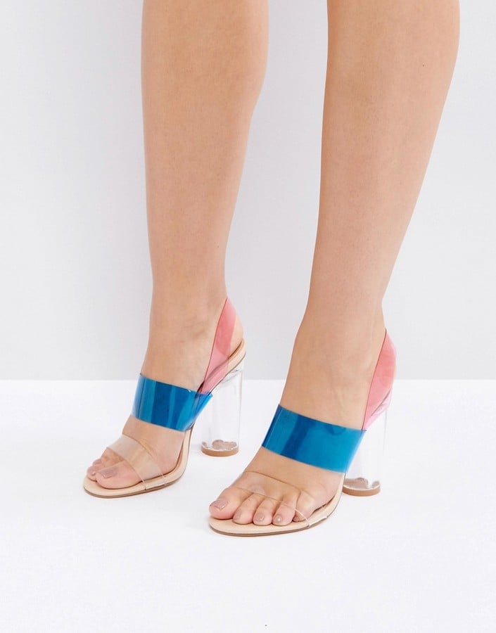 Truffle Collection Clear Perspex Upper Heel Sandal