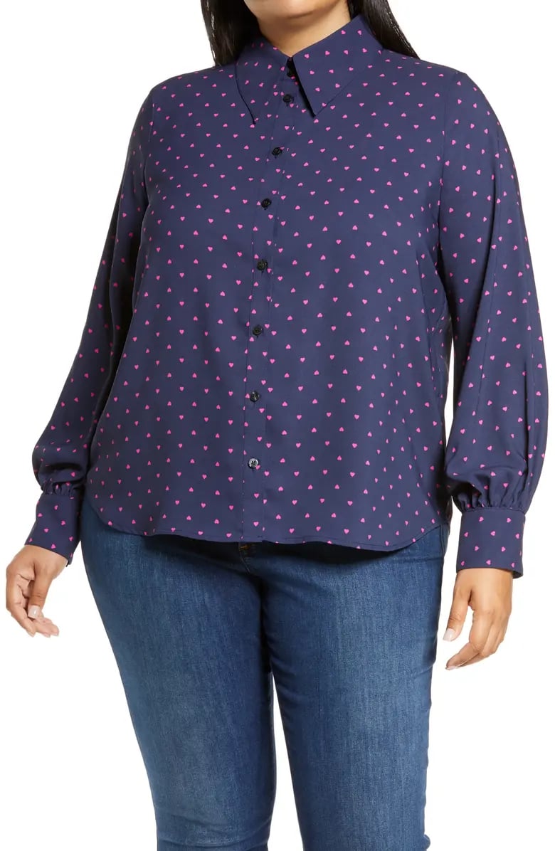 Halogen x Atlantic-Pacific Puff Sleeve Button-Up Shirt