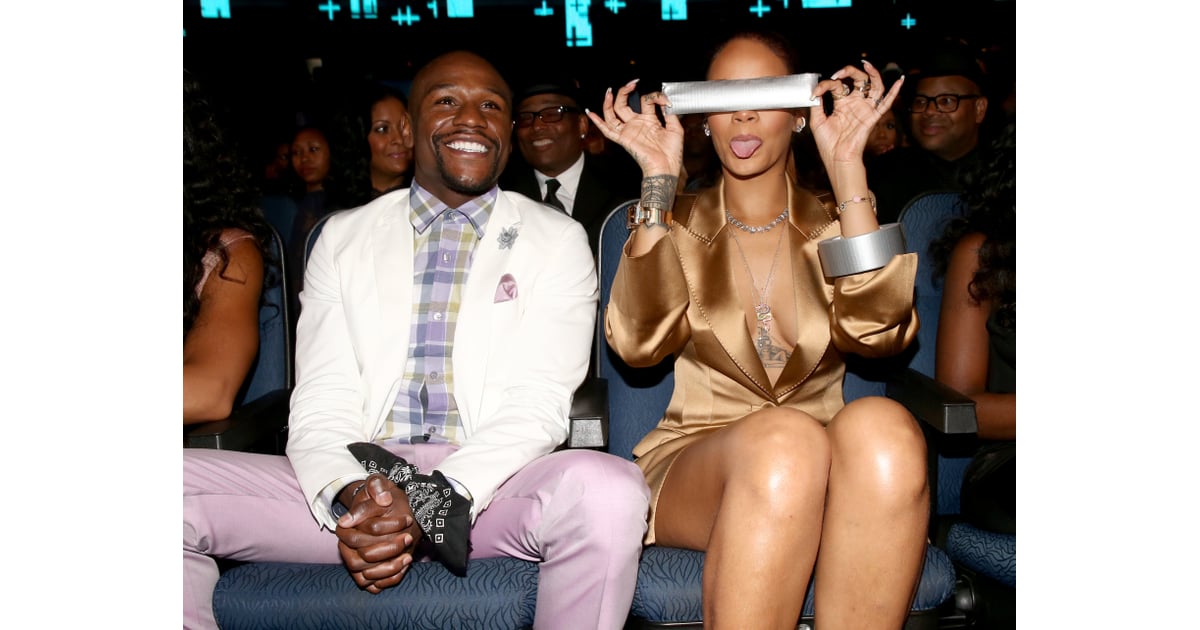 Rihanna Tapes Floyd Mayweather's Mouth Shut | Photos ...