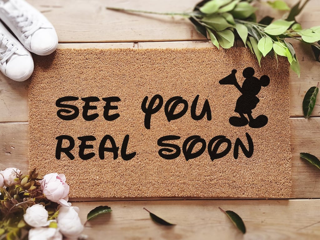 "See You Real Soon" Disney Welcome Doormat