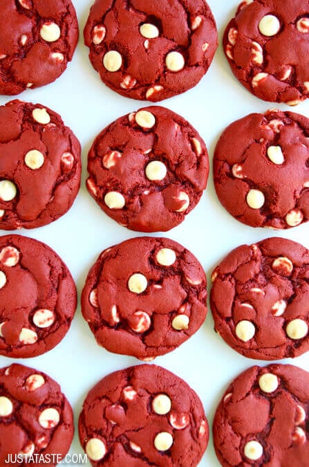 Red Velvet Chocolate Chip Cake Mix Cookies  13 Cookies 