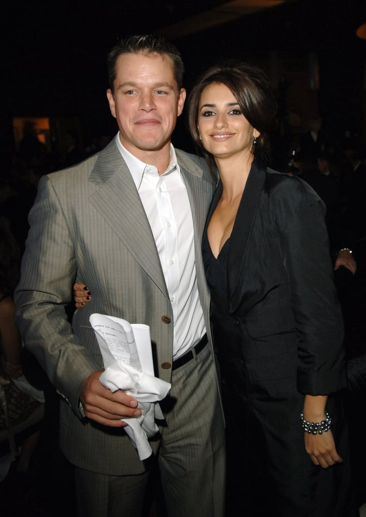 But before settling down with Javier, she dated Matt Damon. They were linked while filming 2000's All the Pretty Horses.
