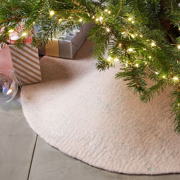 Felt Metallic Thread Tree Skirt In Blush 29 Originally 39