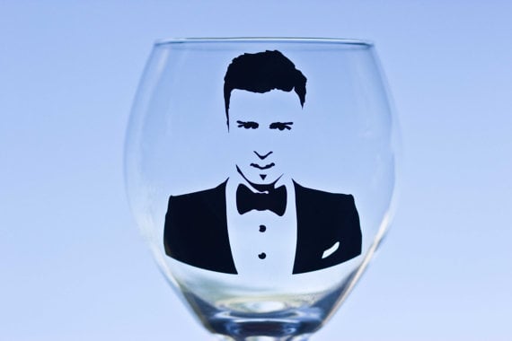 Justin Timberlake Wine Glass