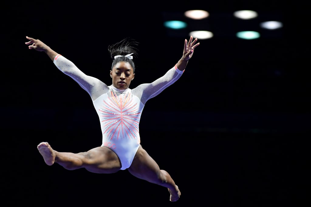 Simone Biles Wears GOAT Leotard For GK UC Classic