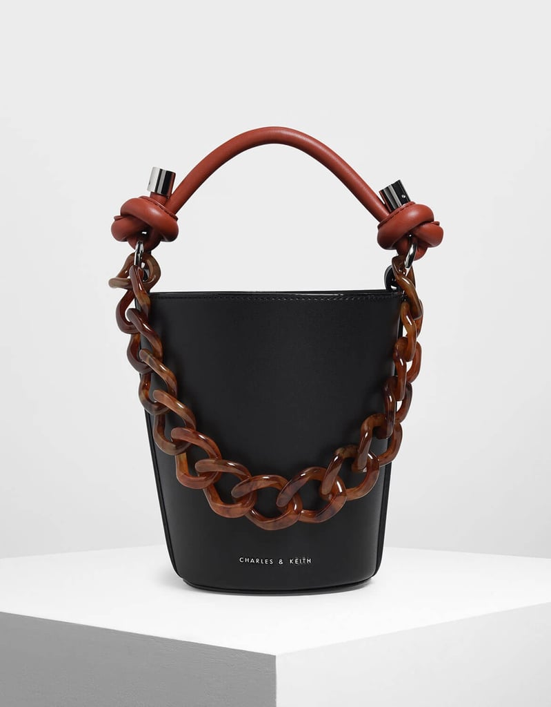Charles & Keith Chunky Chain Bucket Bag | Tortoiseshell Fashion, Jewellery, and Sunglasses 2019 ...