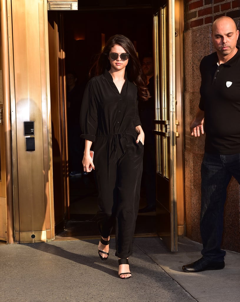 Selena Gomez Wearing All Black in New York City October 2015