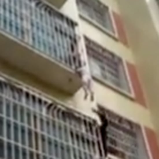 Toddler Stuck Dangling From Balcony