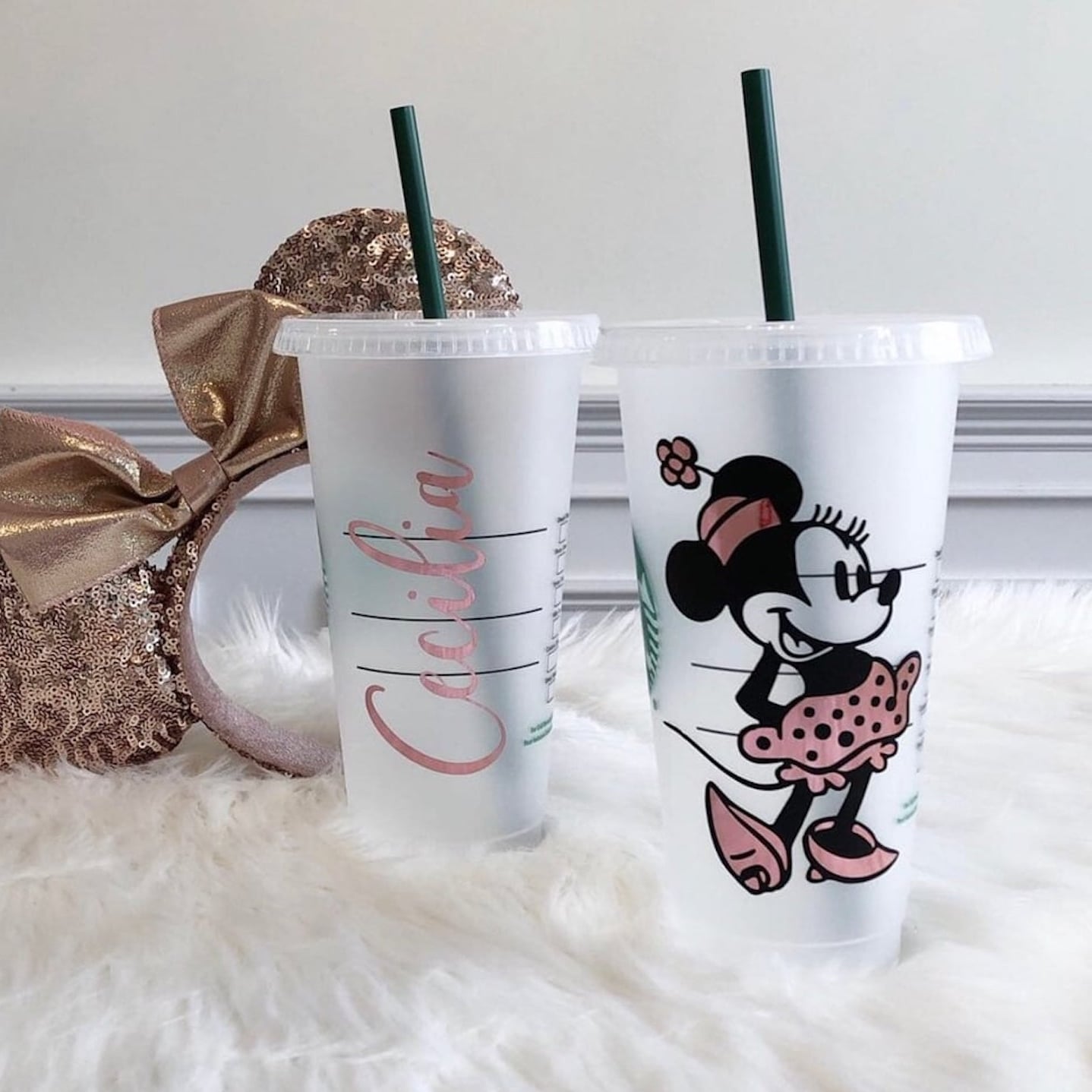Teacher Appreciation Mickey Minnie Disney starbucks reusable cold cup personalized