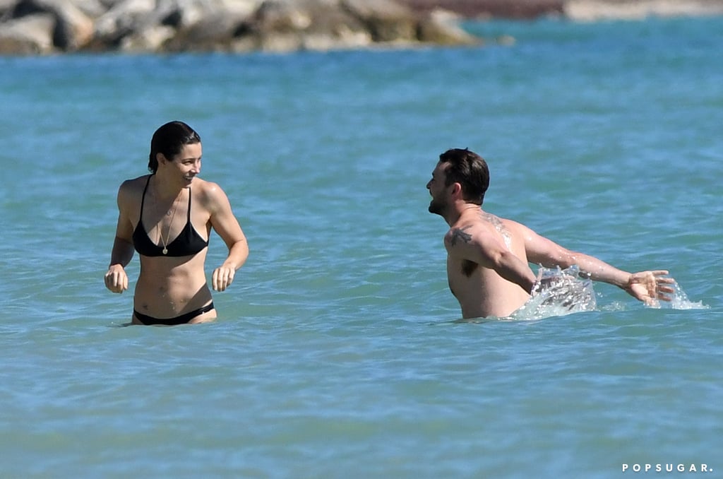 Justin Timberlake and Jessica Biel in the Caribbean 2016