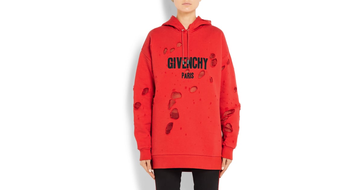 givenchy paris distressed hoodie