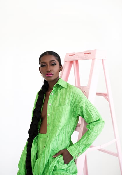 lime green jumpsuit