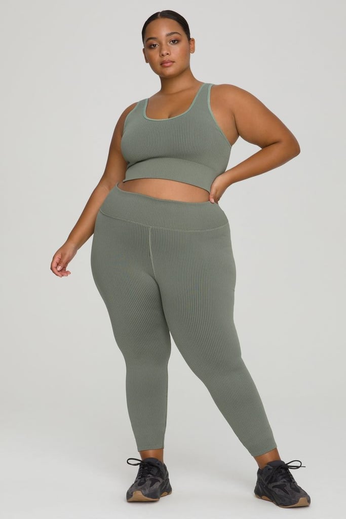 Good American Active Essential Ribbed Leggings and Bra | Best Plus-Size ...
