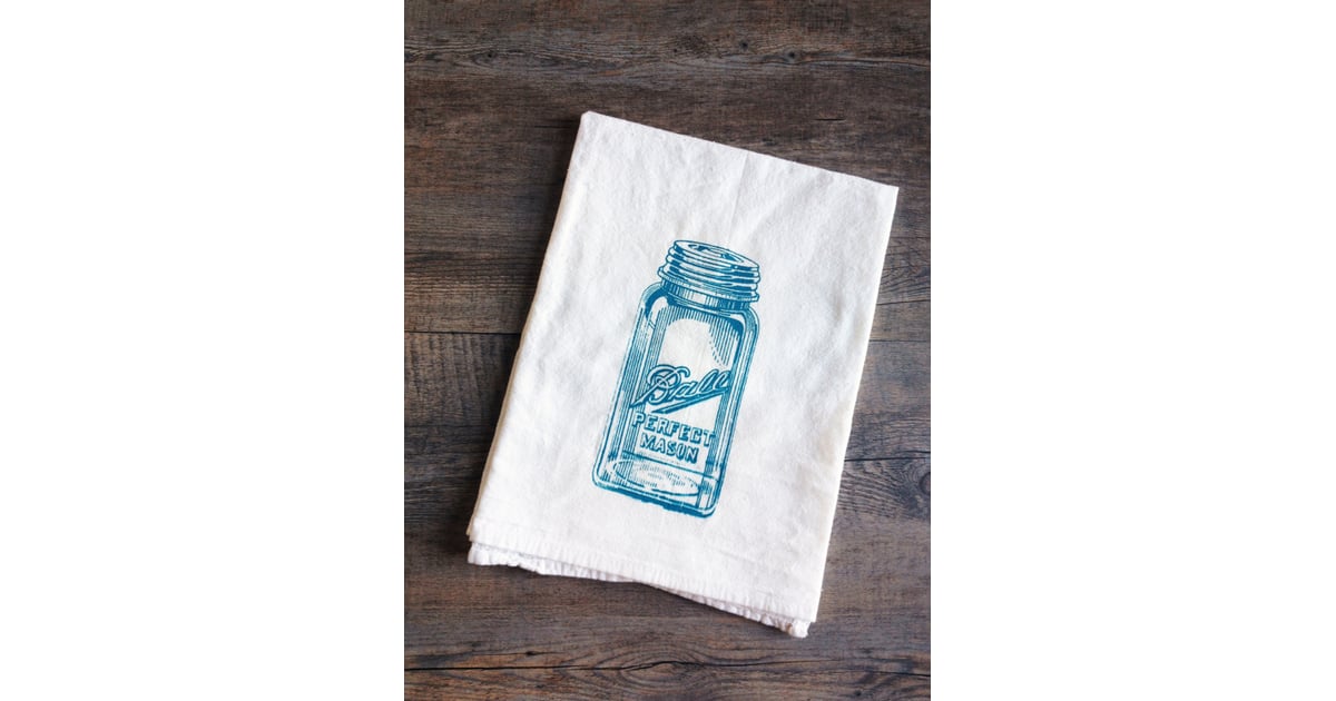 Mason Jar Cotton Kitchen Towel EcoFriendly Bridesmaids Gifts