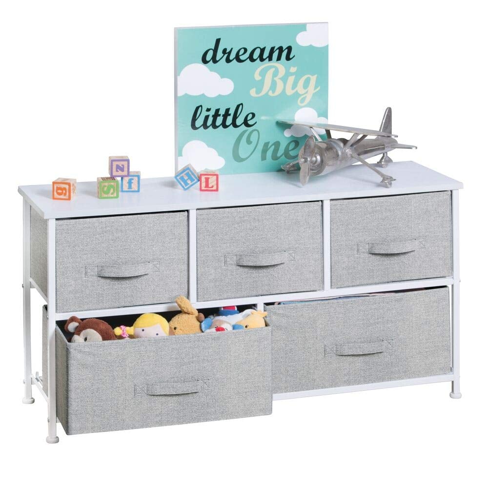 mDesign Extra Wide Dresser Storage Tower