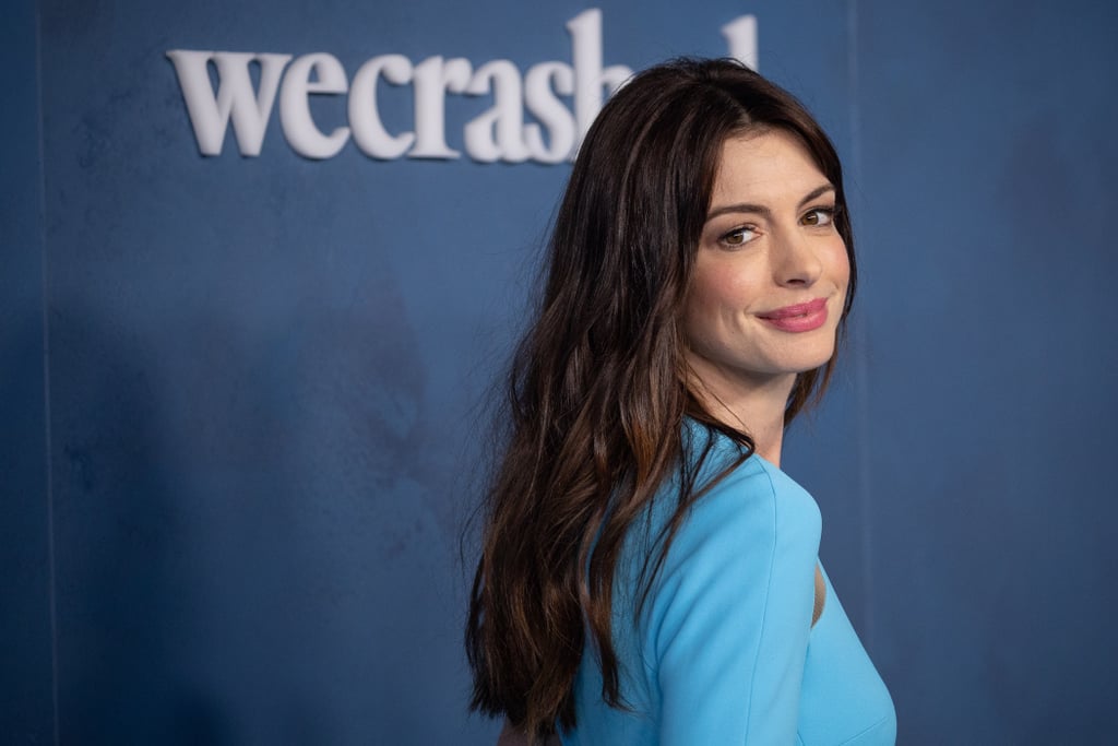 Anne Hathaway's Blue Cutout Dress at the WeCrashed Premiere