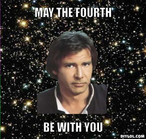 Sure, Star Wars day was in May, but this meme works for Fourth of July, too. Obviously.  
Source: DIY LOL