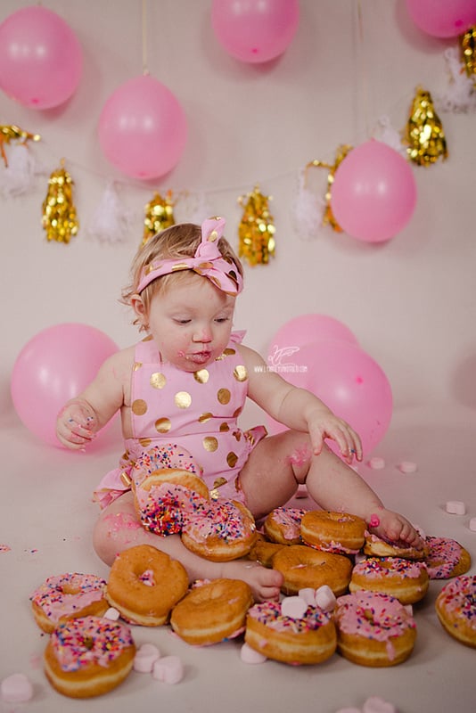 First Birthday Doughnut Smash Photoshoot