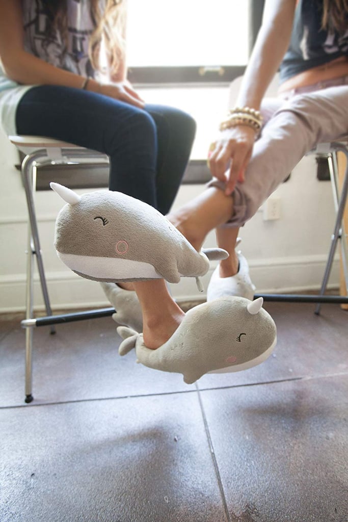 Narwhal Heated Slippers on Amazon